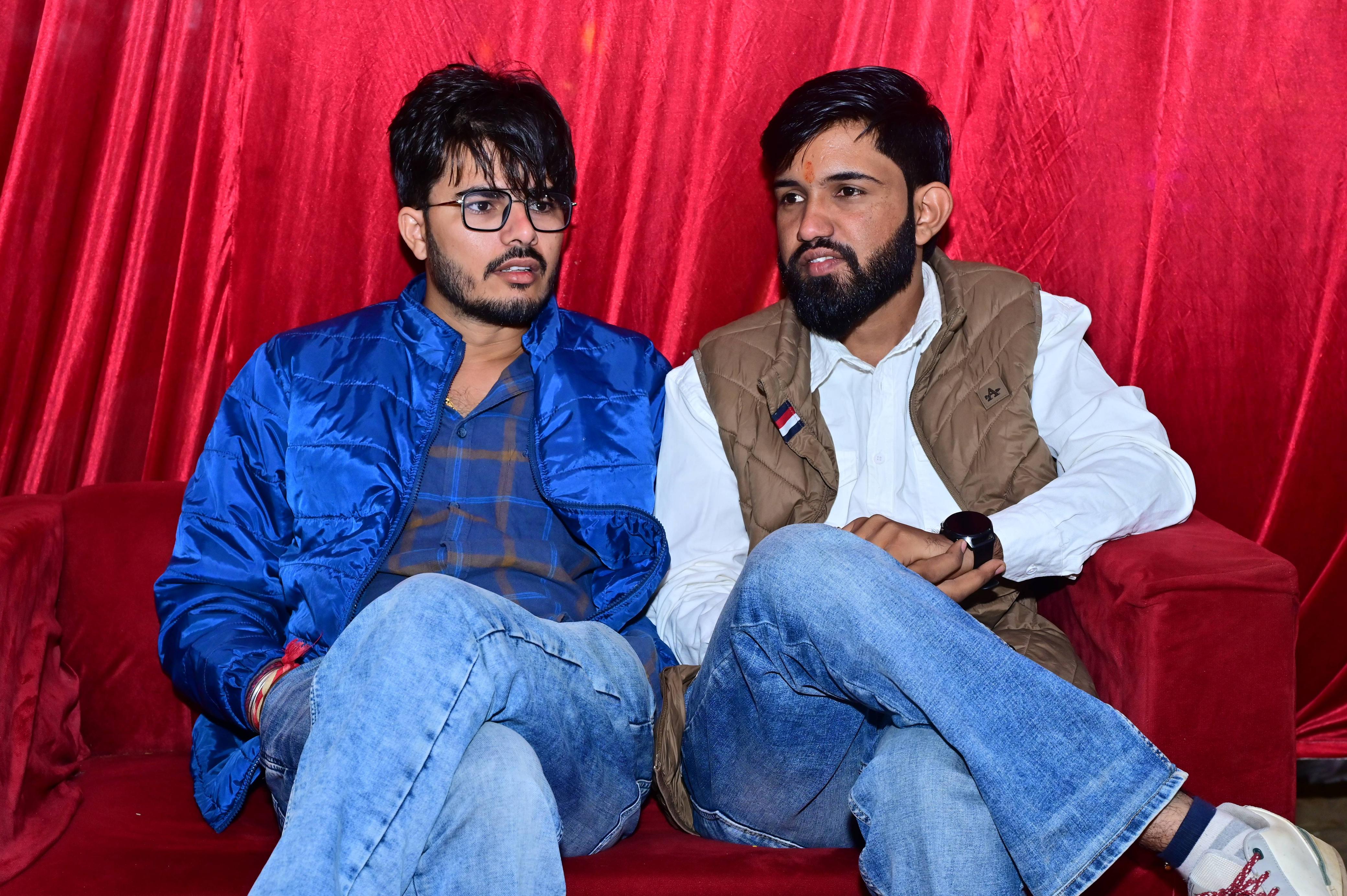 Rahul Gurjar with a colleague