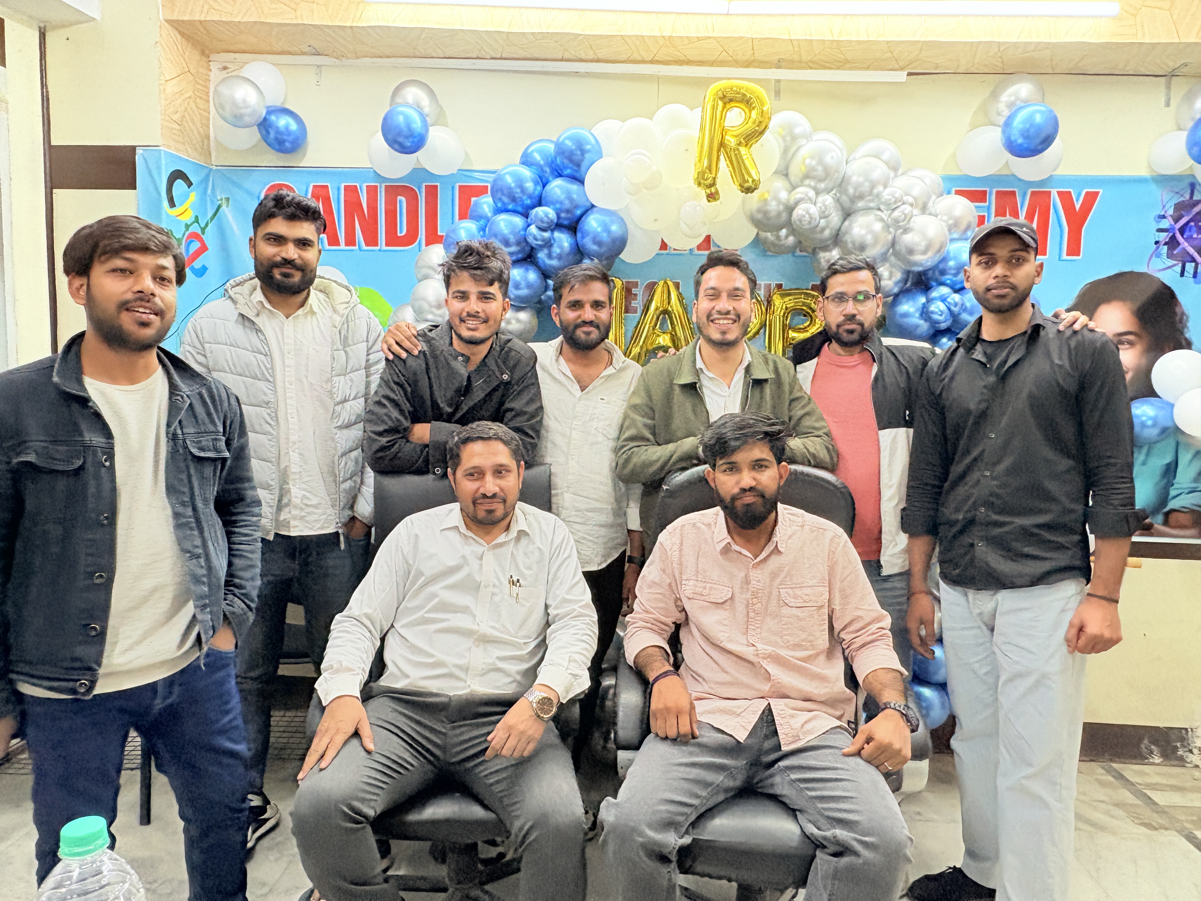Rahul Gurjar celebrating with his team