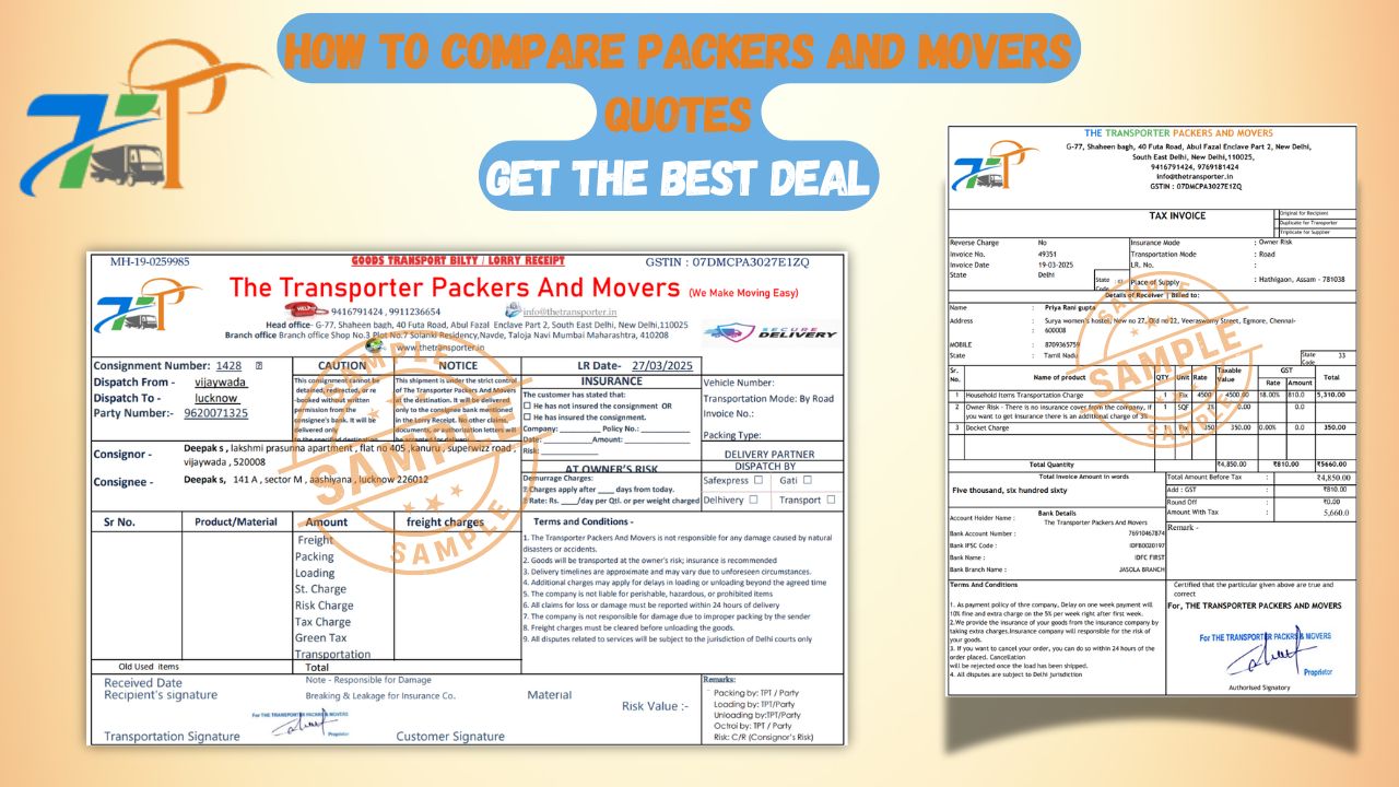 How to Compare Packers and Movers Quotes to Get the Best Deal
