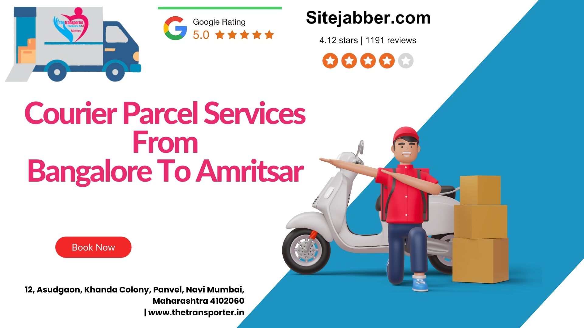 Courier Services and Parcel Cost From Bangalore to Amritsar