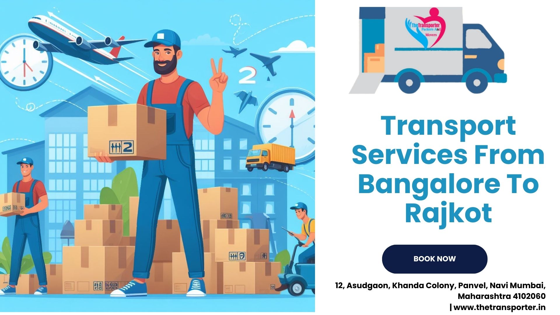 Goods Transport Charges Bangalore to Rajkot TheTransporter