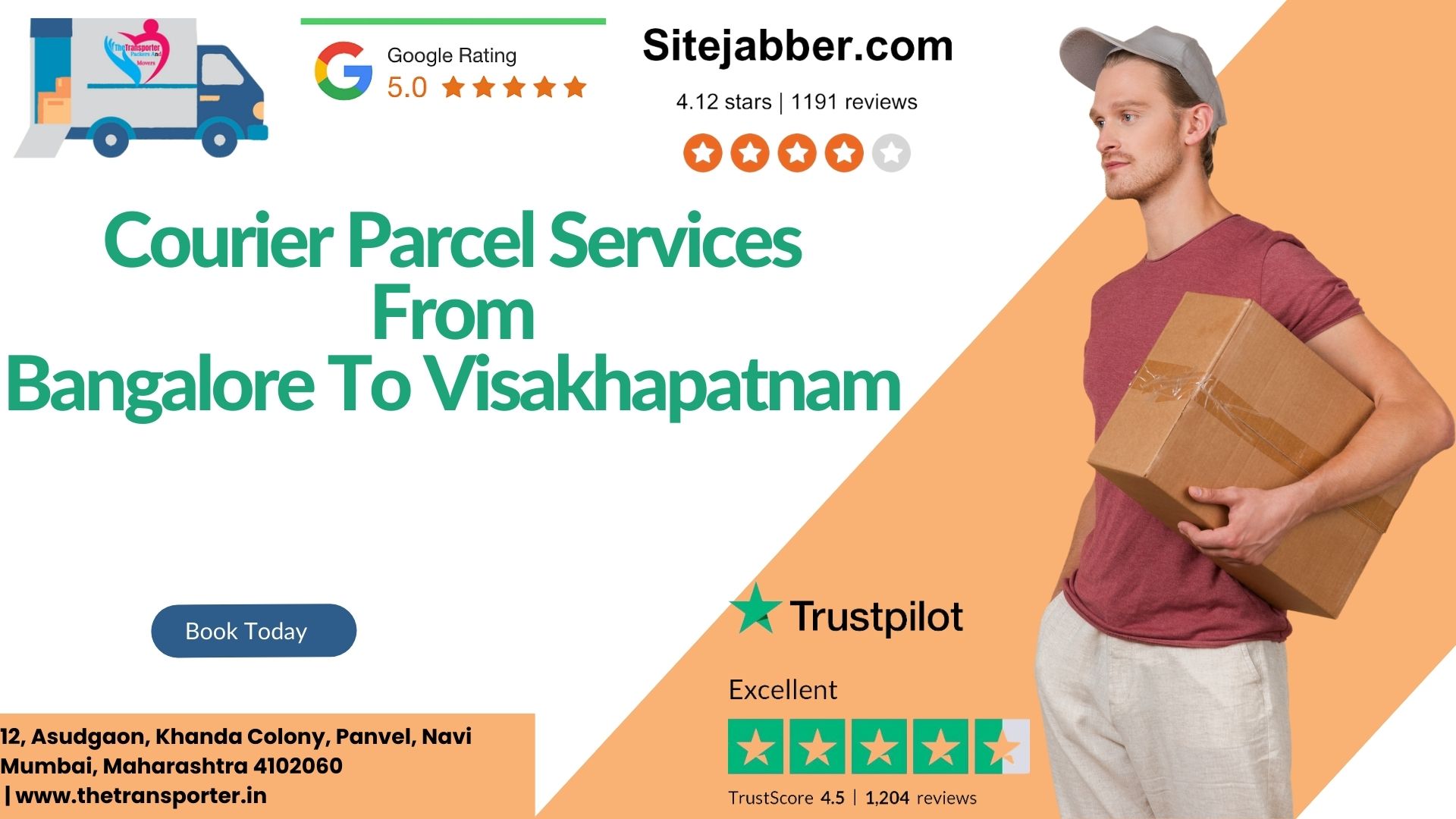 Parcel and Courier Transport from Bangalore to Visakhapatnam