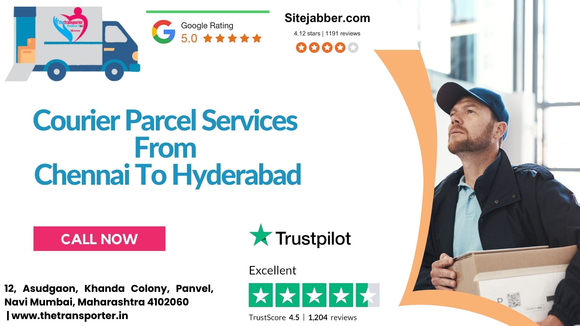 Courier and Luggage Transport From Chennai to Hyderabad TheTransporter