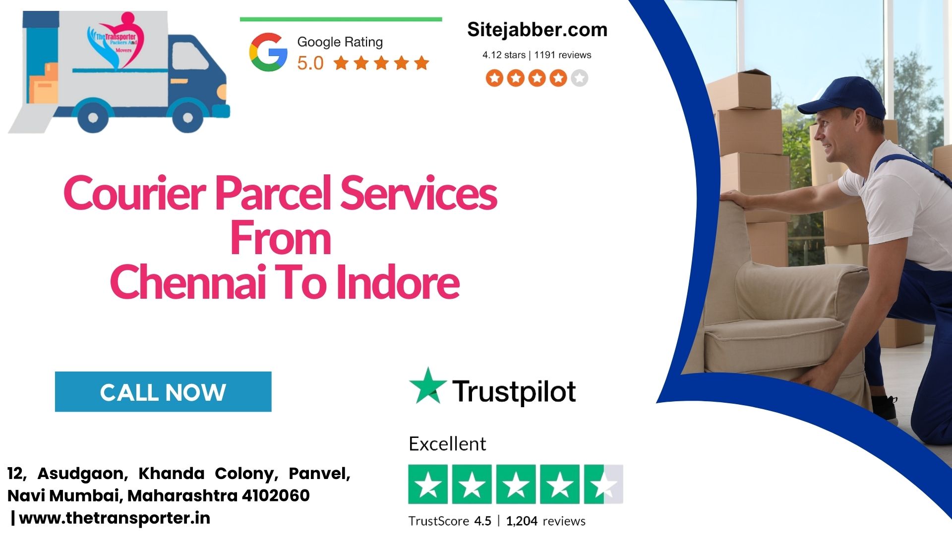 Courier and Parcel Services From Chennai to Indore TheTransporter