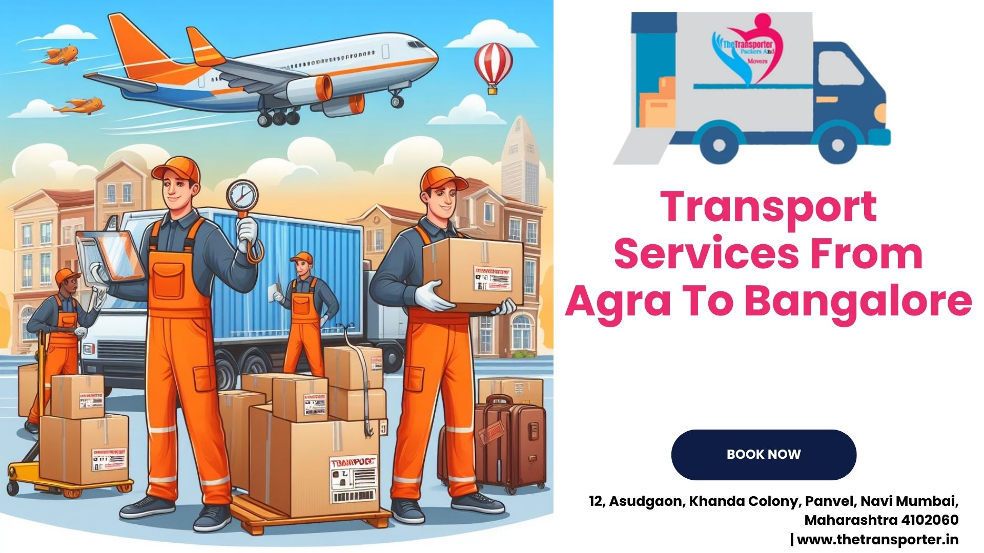 Luggage Transport Charges from Agra to Bangalore TheTransporter