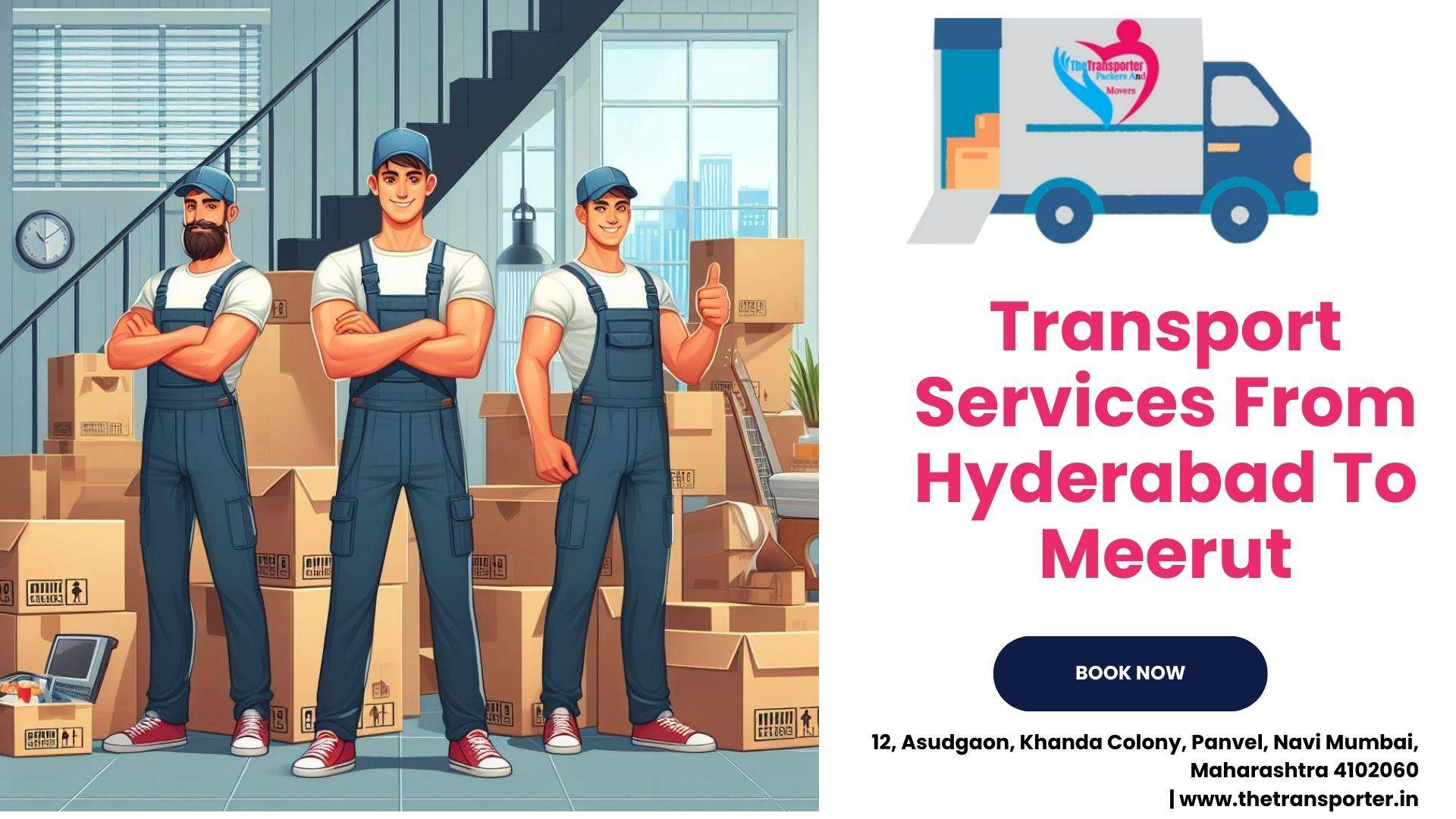 Car and Bike Transport Rates from Hyderabad to Meerut