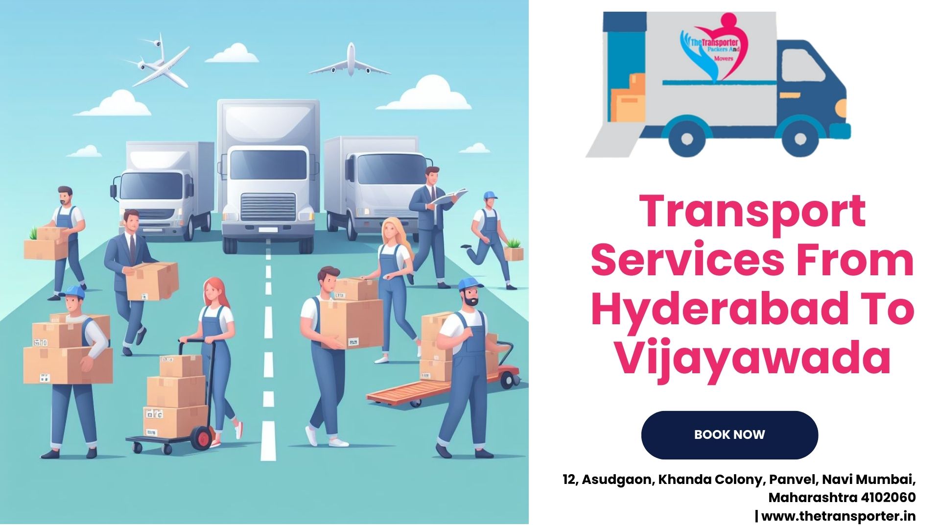 Luggage and Truck Transport Services from Hyderabad to Vijayawada