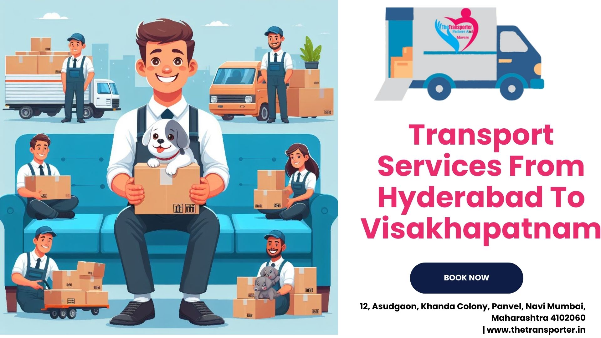 Luggage Transport Services from Hyderabad to Visakhapatnam TheTransporter