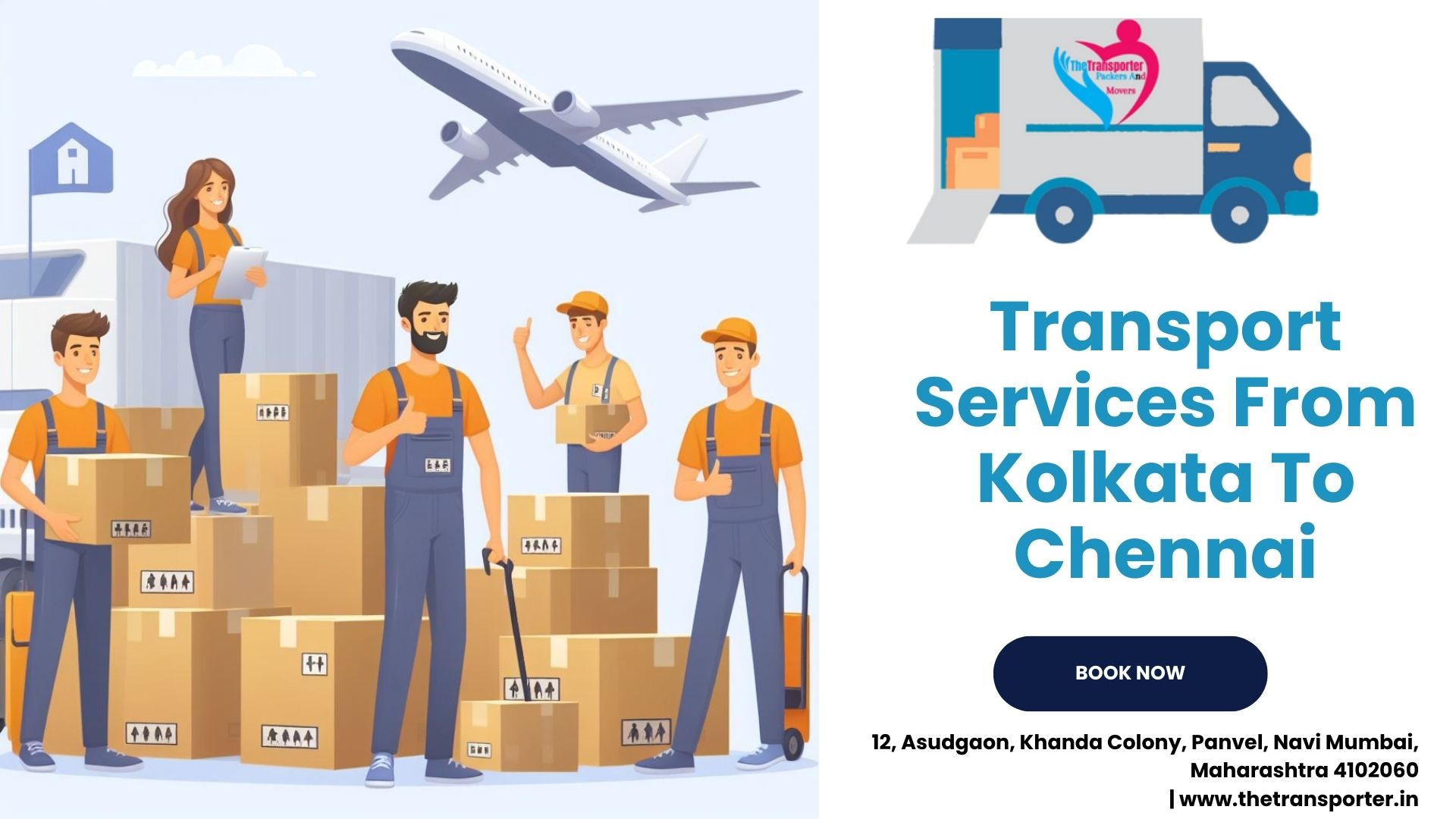 Luggage & Truck Transport Services from Kolkata to Chennai TheTransporter