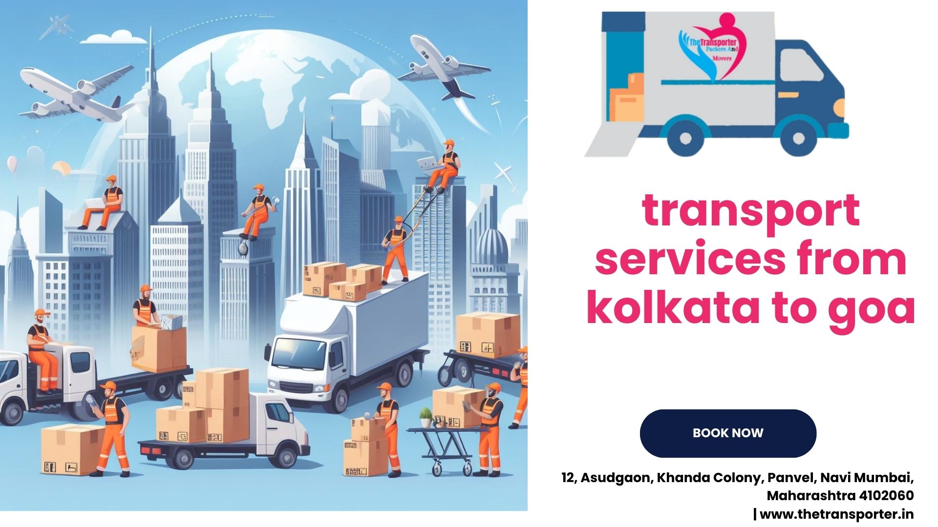 Goods and Luggage Transport Services from Kolkata to Goa TheTransporter