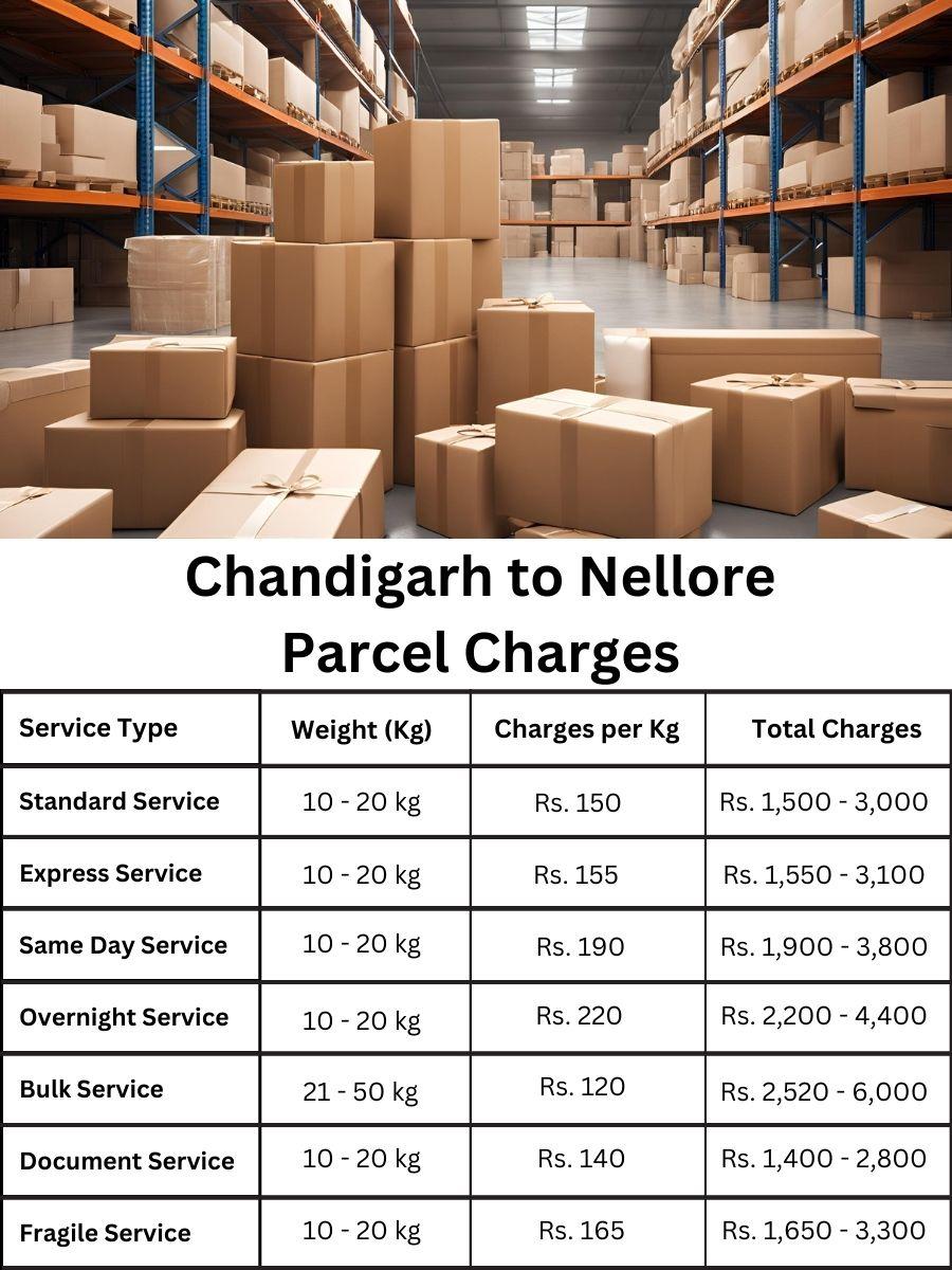 payment log, cost tracker, billing report Chandigarh to Nellore