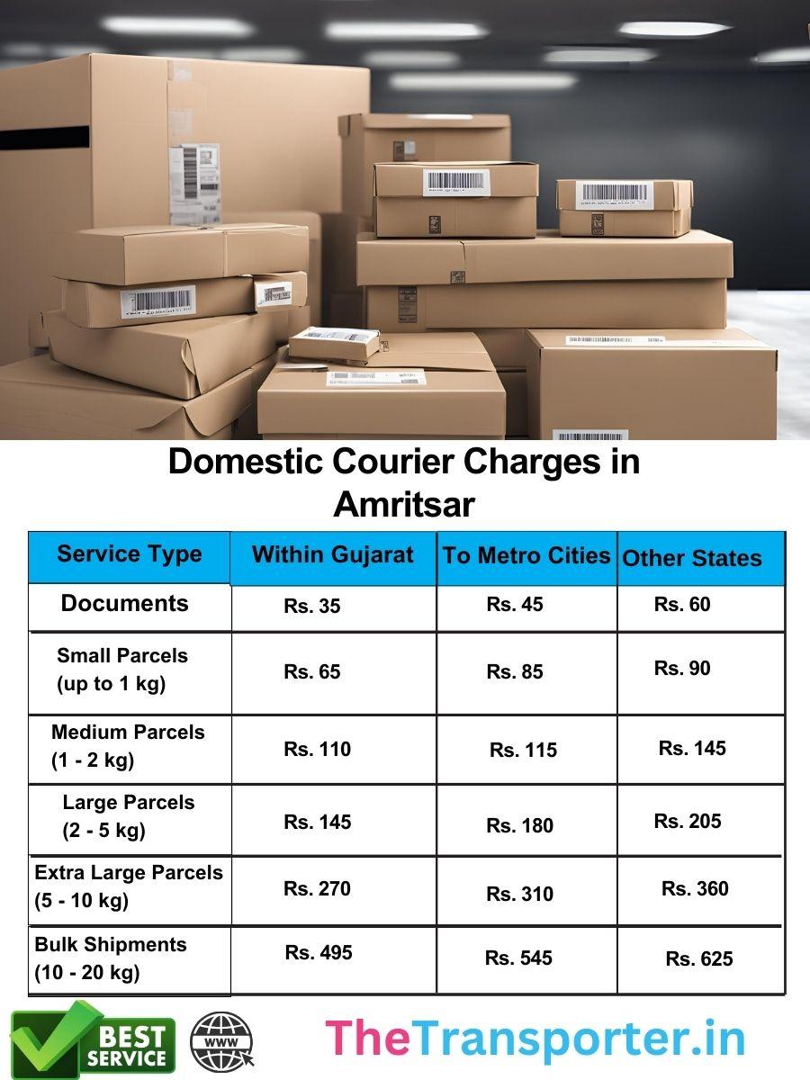 professional Amritsar courier domestic charges per kg