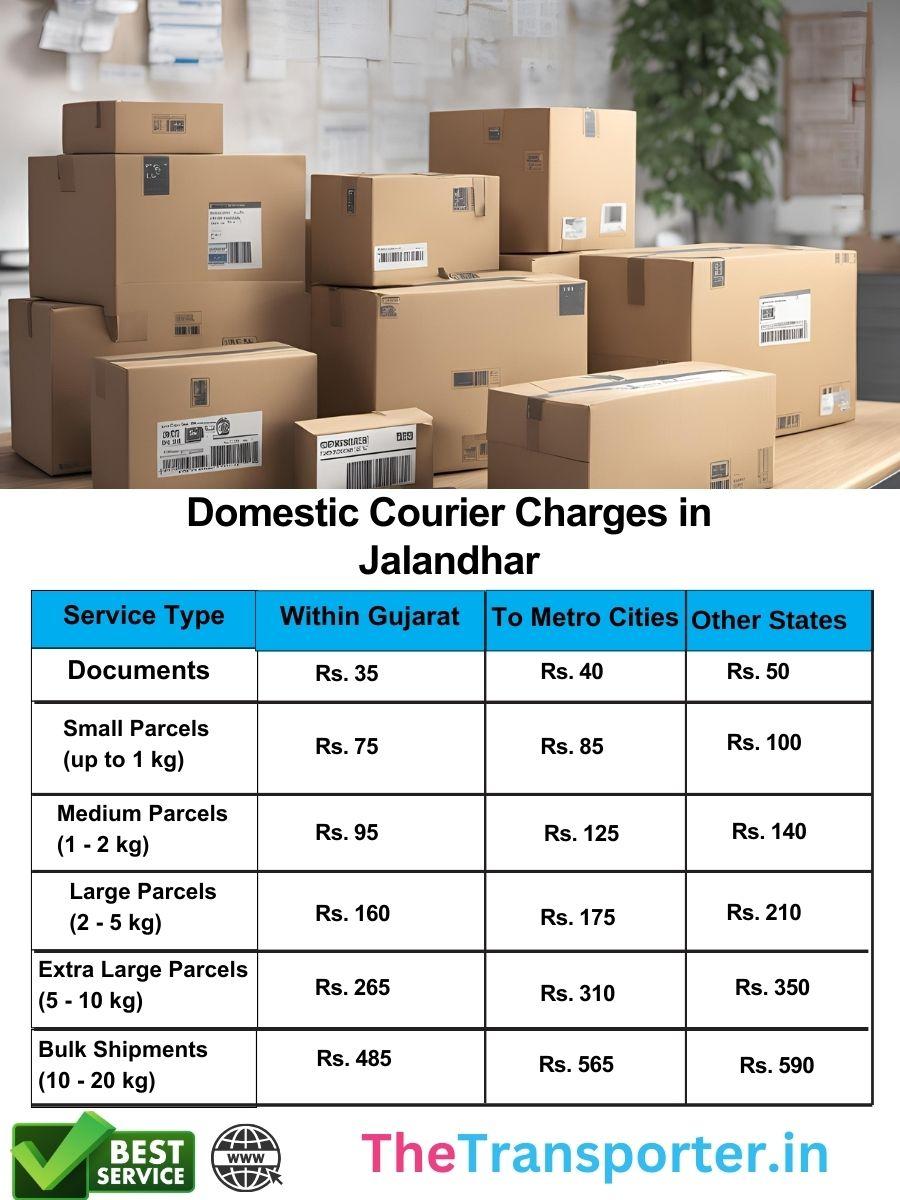 professional Jalandhar courier domestic charges per kg