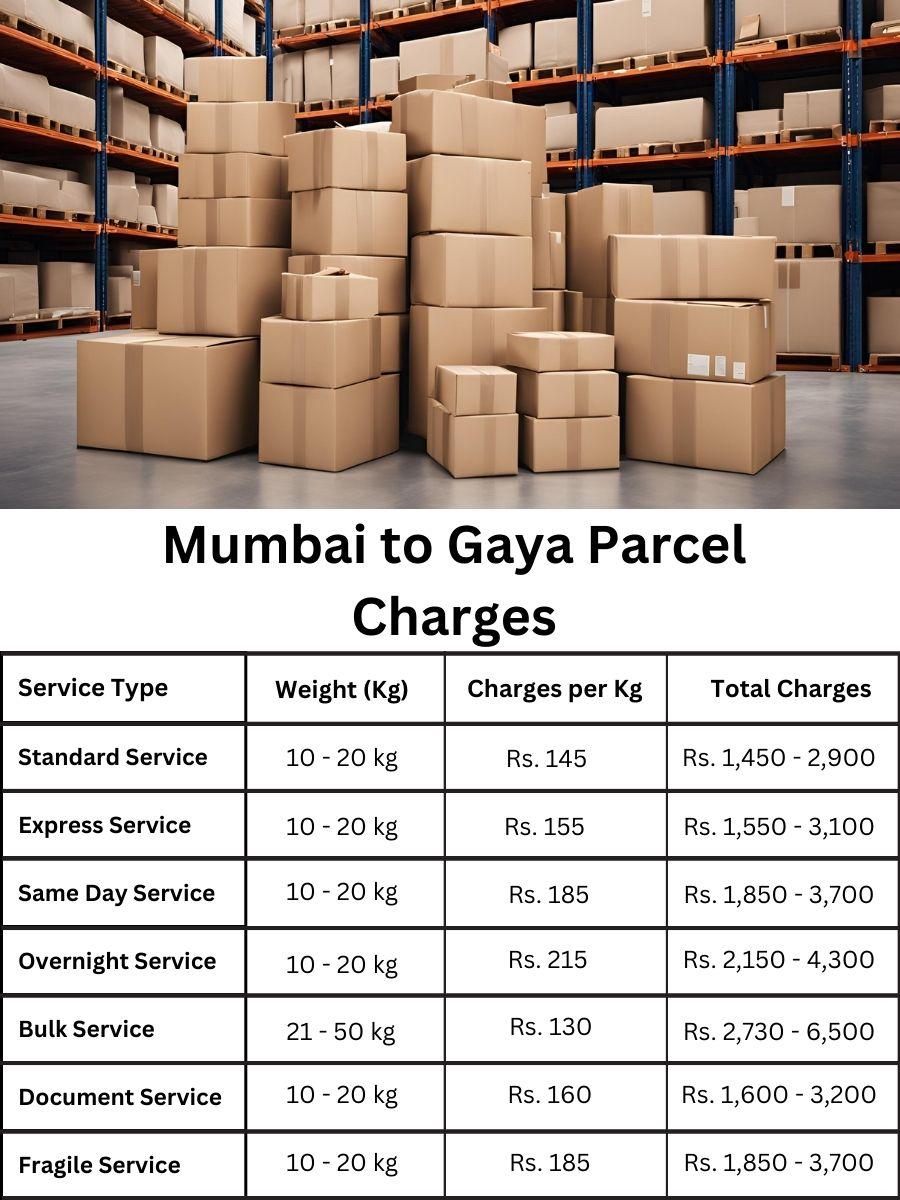 invoice log, payment tracker, charge report Mumbai to Gaya