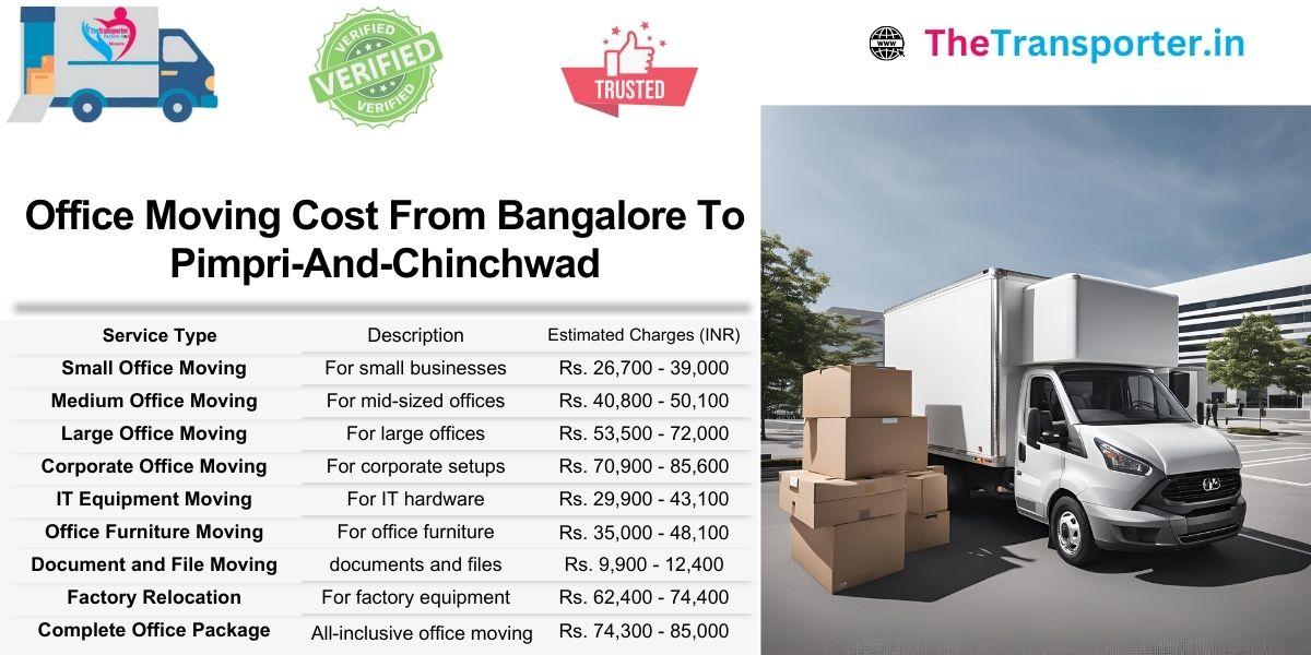 Office move price Bangalore to Pimpri And Chinchwad