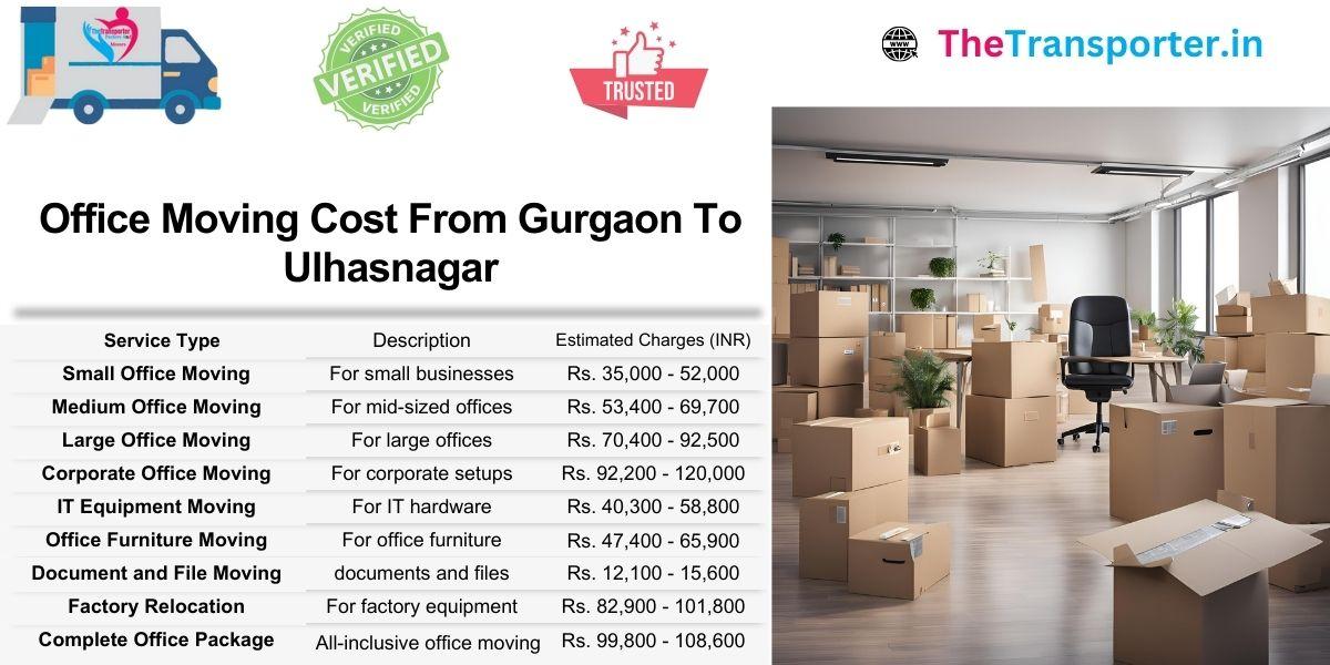 Office shifting Gurgaon to Ulhasnagar includes floor-wise planning and asset-wise service breakdown