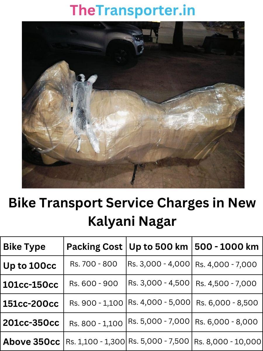 Bike Transport Service Charges in New Kalyani Nagar