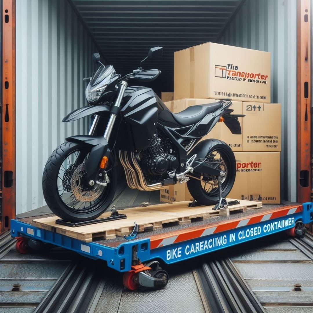 TheTransporter Packers and Movers graphic of bike shifting services in Bhiwadi 