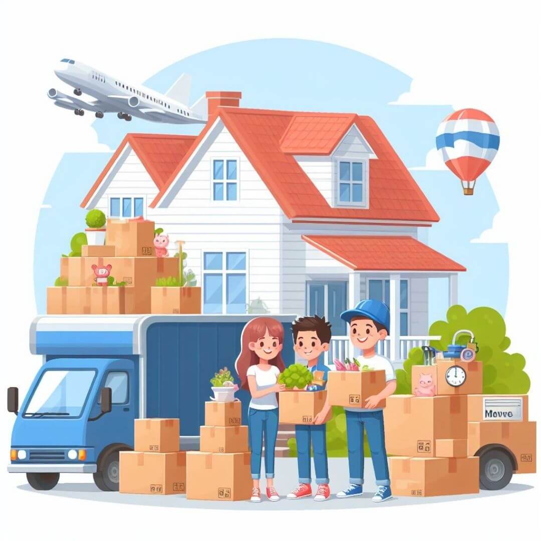 TheTransporter Packers and movers illustration of movers and Packers services in Noida 