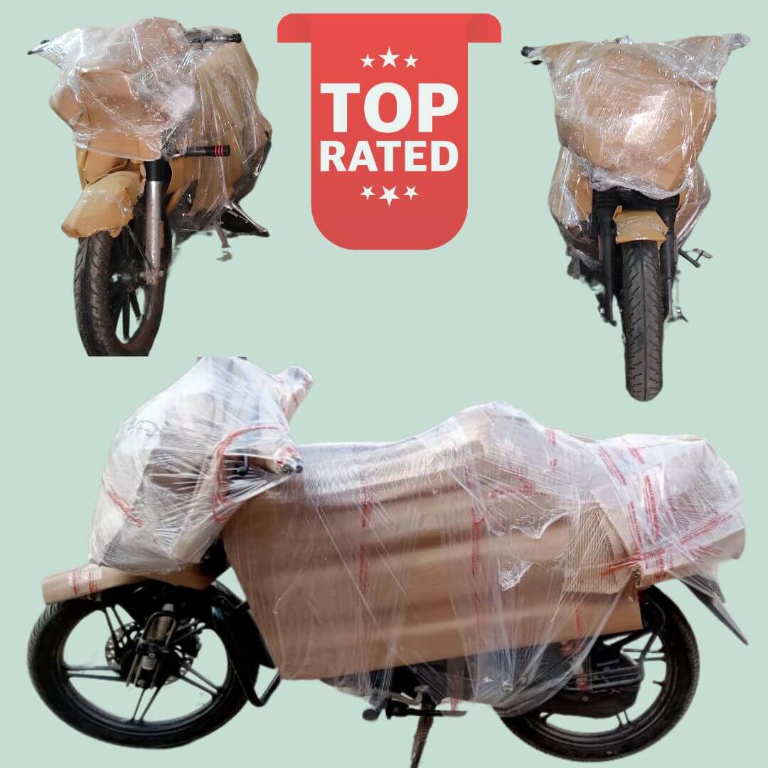 TheTransporter Packers and Movers image of bike ready for transport