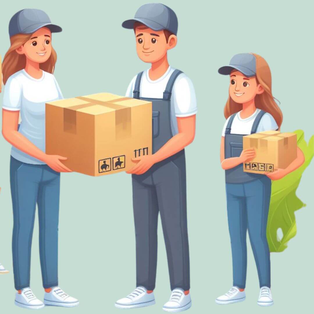 TheTransporter Packers and Movers illustration of Courier and parcel services