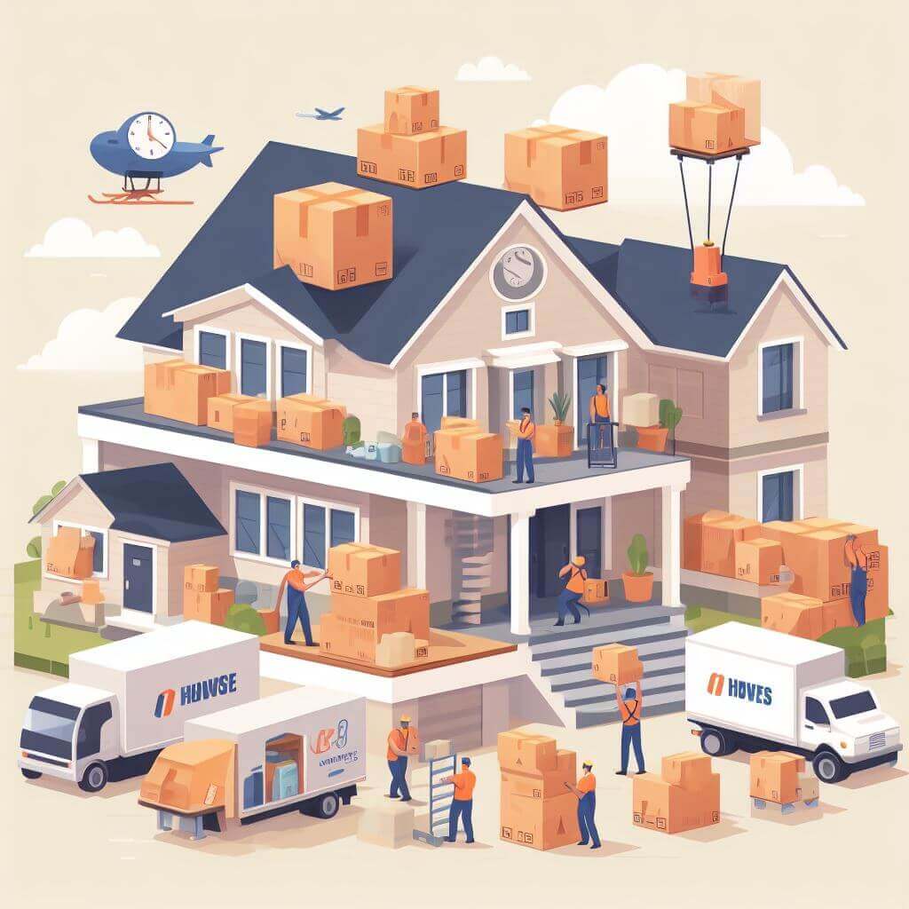 TheTransporter Packers and Movers graphic of House shifting services