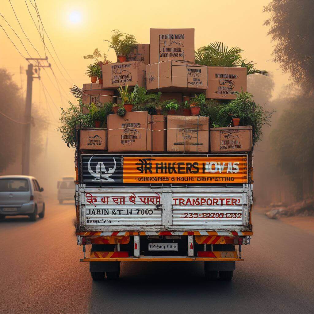 TheTransporter Packers and Movers graphic design of goods transport services