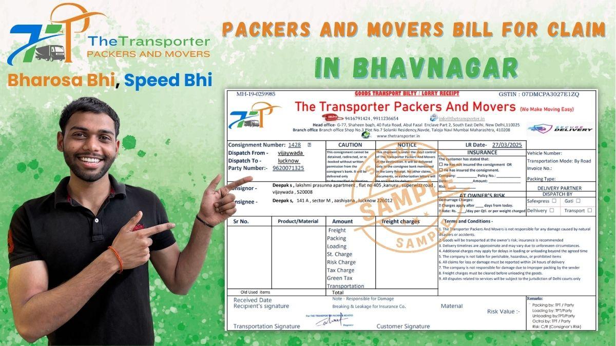 Packers and movers GST bill sample for Bhavnagar