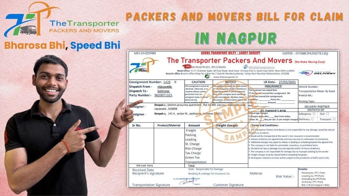 Packers and Movers Bill for Claim in Nagpur