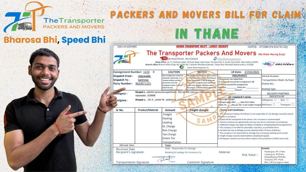 Packers and Movers Bill for Claim in Thane